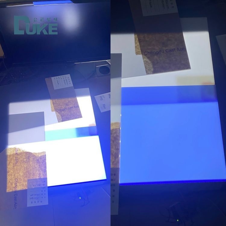 دوک آبی و سفید روز و شب آکریلیک ورق برای LED نور جعبه نمایش تبلیغاتی