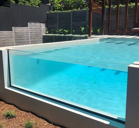 Window Wall Ground Full Side Inground Panels Sheet Endless Glass Outdoor Clear Cast Acrylic Swimming Pool UV Resistant