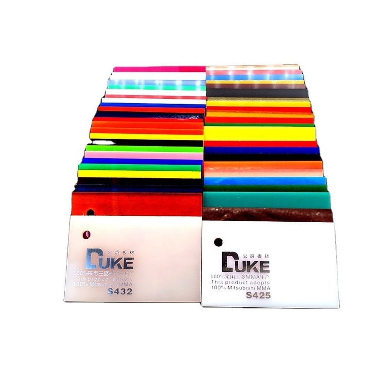 Duke Transmittance نور 93٪ Perspex رنگ ورق آکریلیک برای علامت نور
